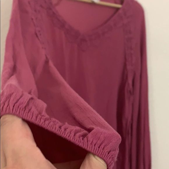 Wrangler dust rose turned blouse-L - Picture 6 of 8